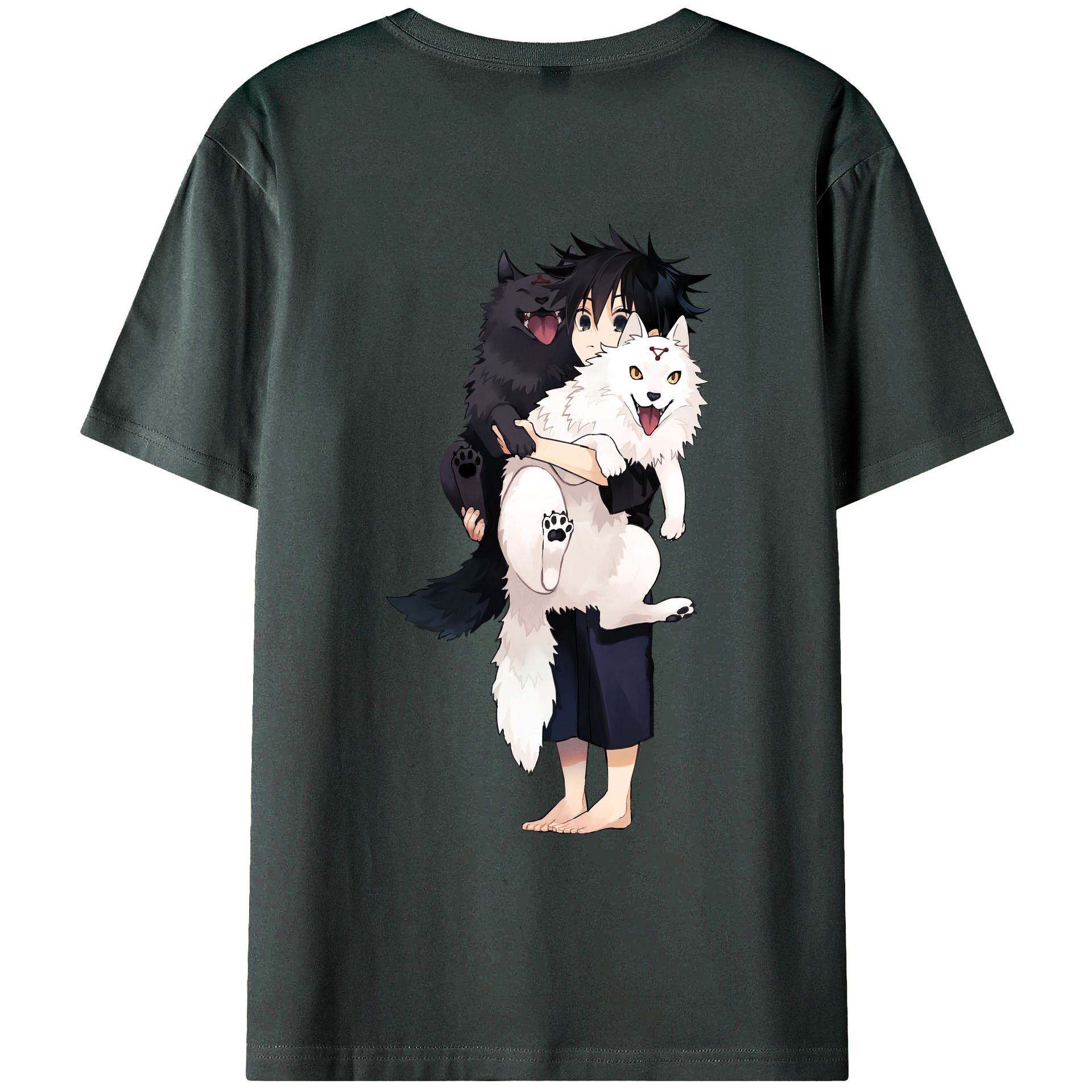 （画像用） 呪術廻戦 Jujutsu Kaisen 綿100％ メンズ半袖Tシャツ（バックプリント） 通気性